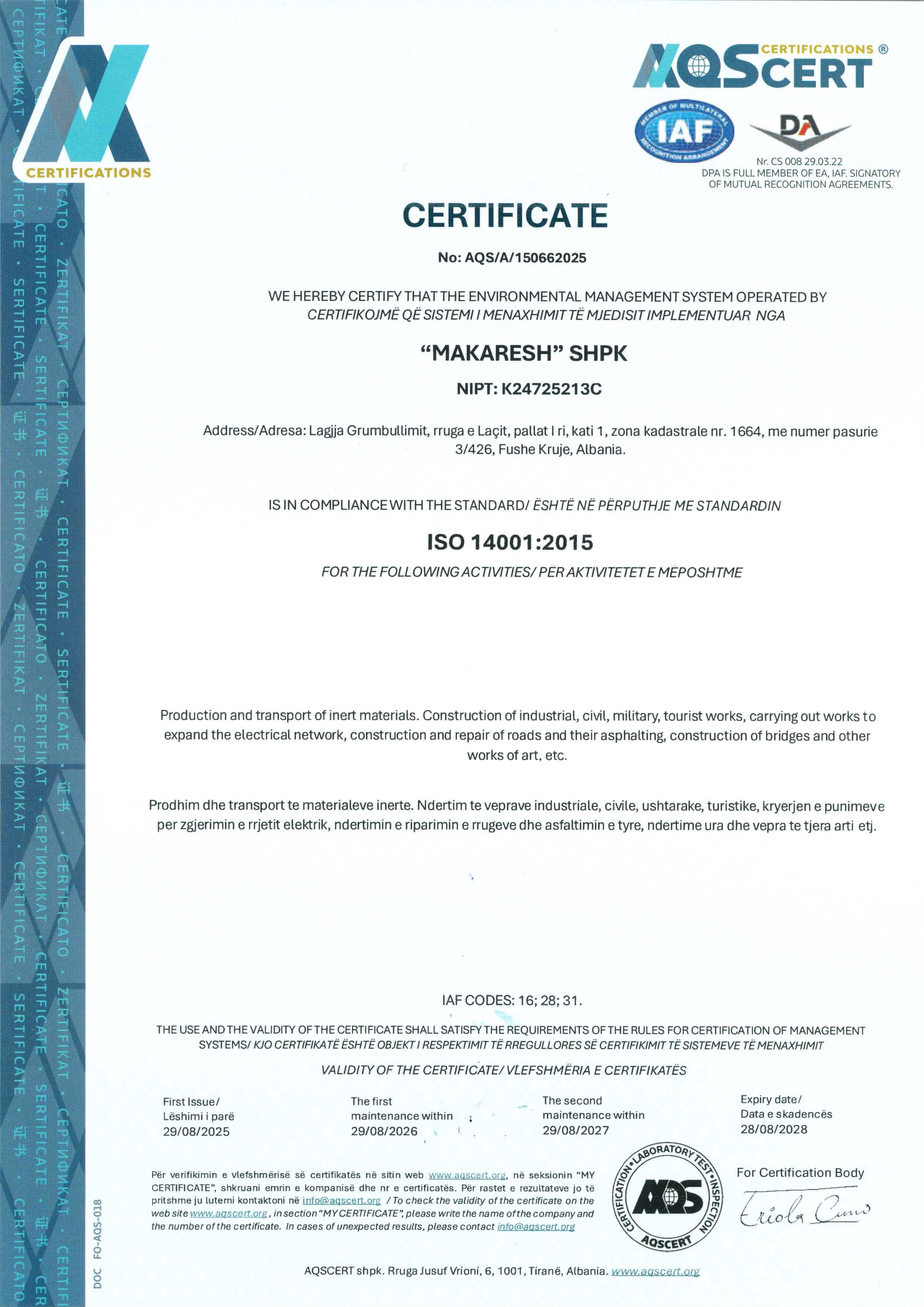 ISO 14001:2015