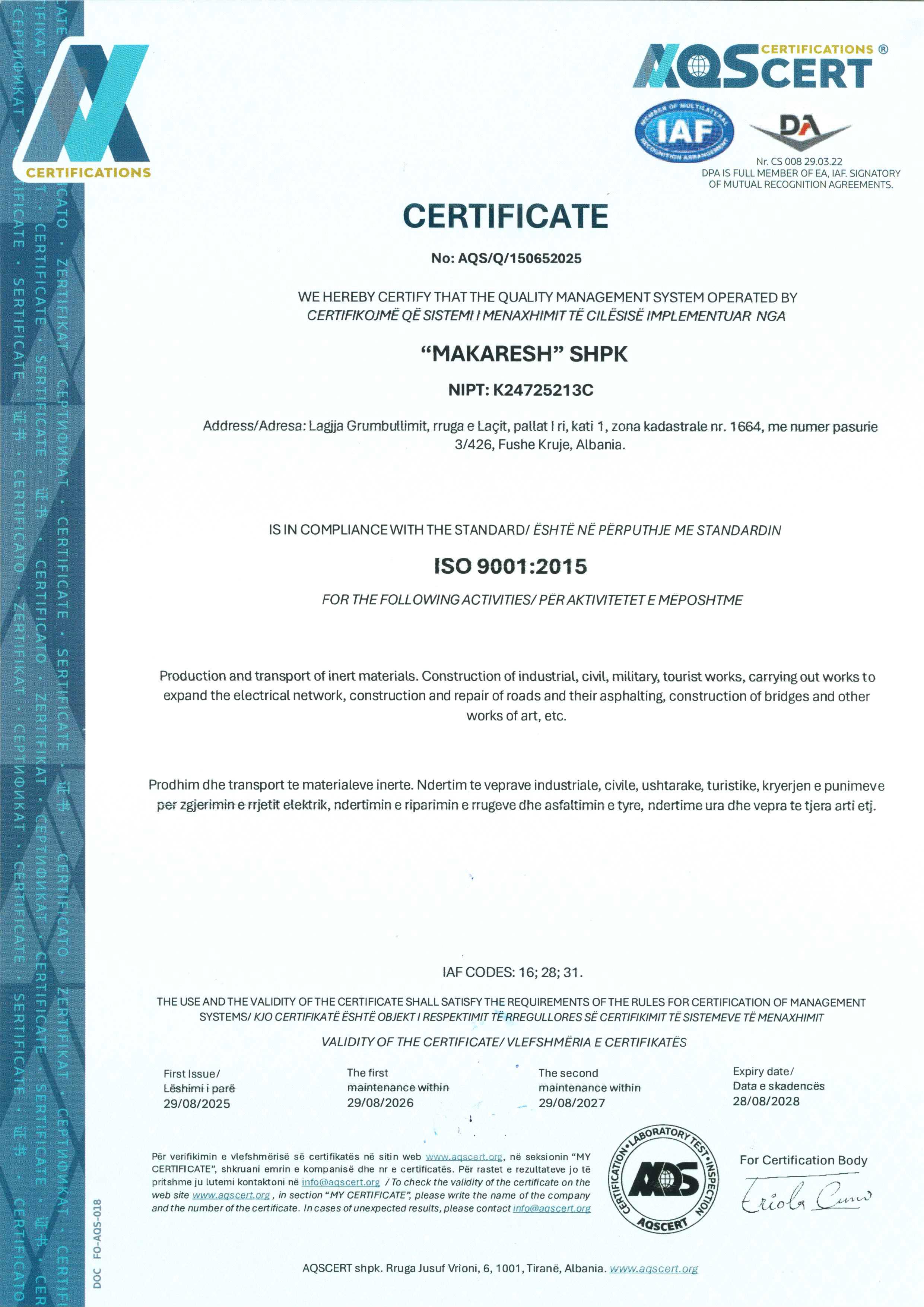ISO 9001:2015